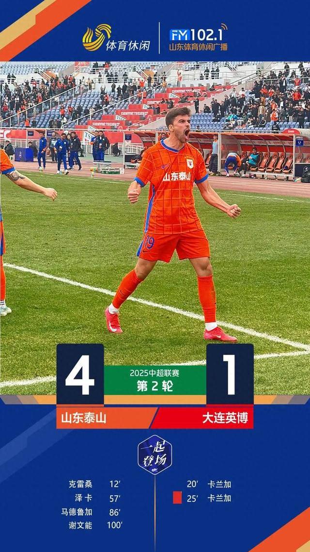 山东泰山险胜天津天海