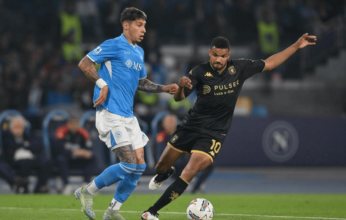 关于热那亚球员前插突破，协助球队得分的信息